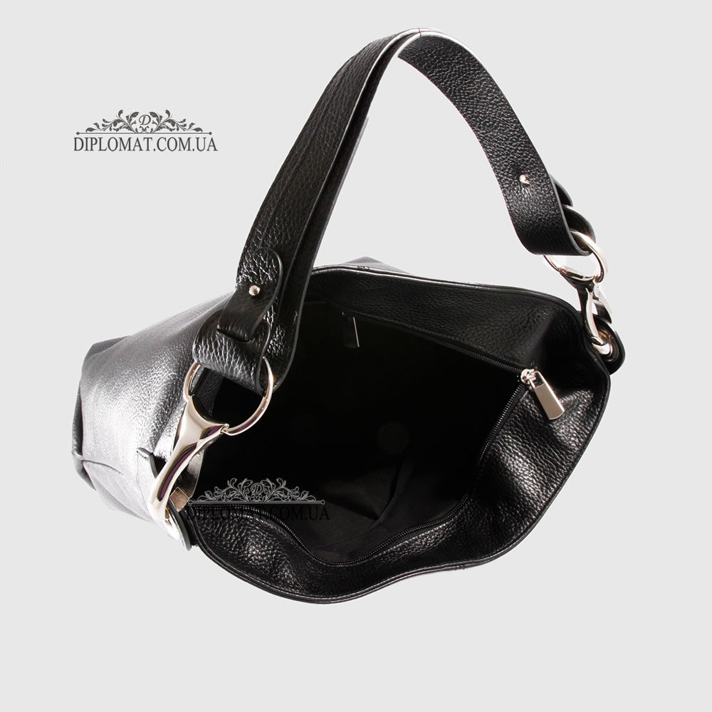 Сумка Женская BELLINI Rignano 2122 Кожаная Мягкая Вместительная Ручка на плечо BLACK floater Черный