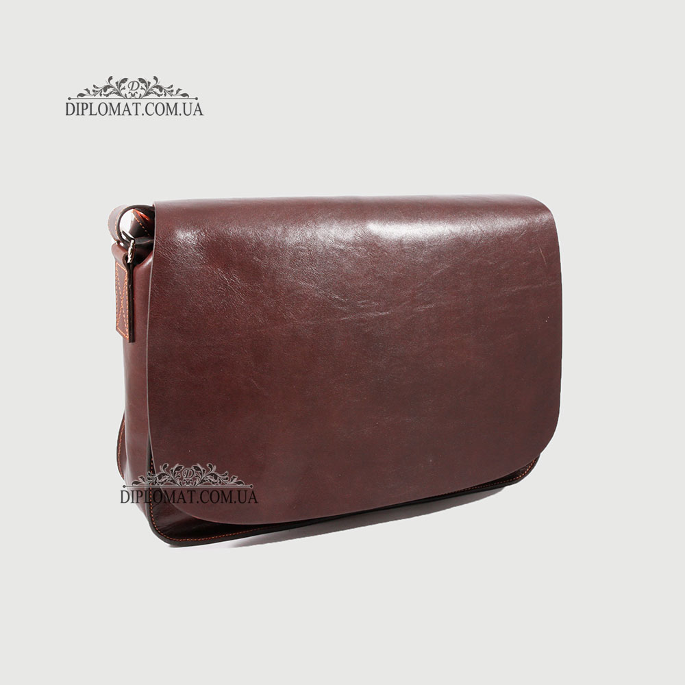 Сумка Мессенджер Кожаная Через плечо BELLINI Capalbio 62  DARK BROWN vegetal Коричневый