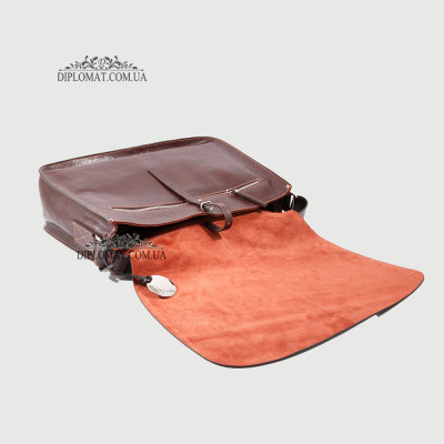 Сумка Мессенджер Кожаная Через плечо BELLINI Capalbio 62  DARK BROWN vegetal Коричневый
