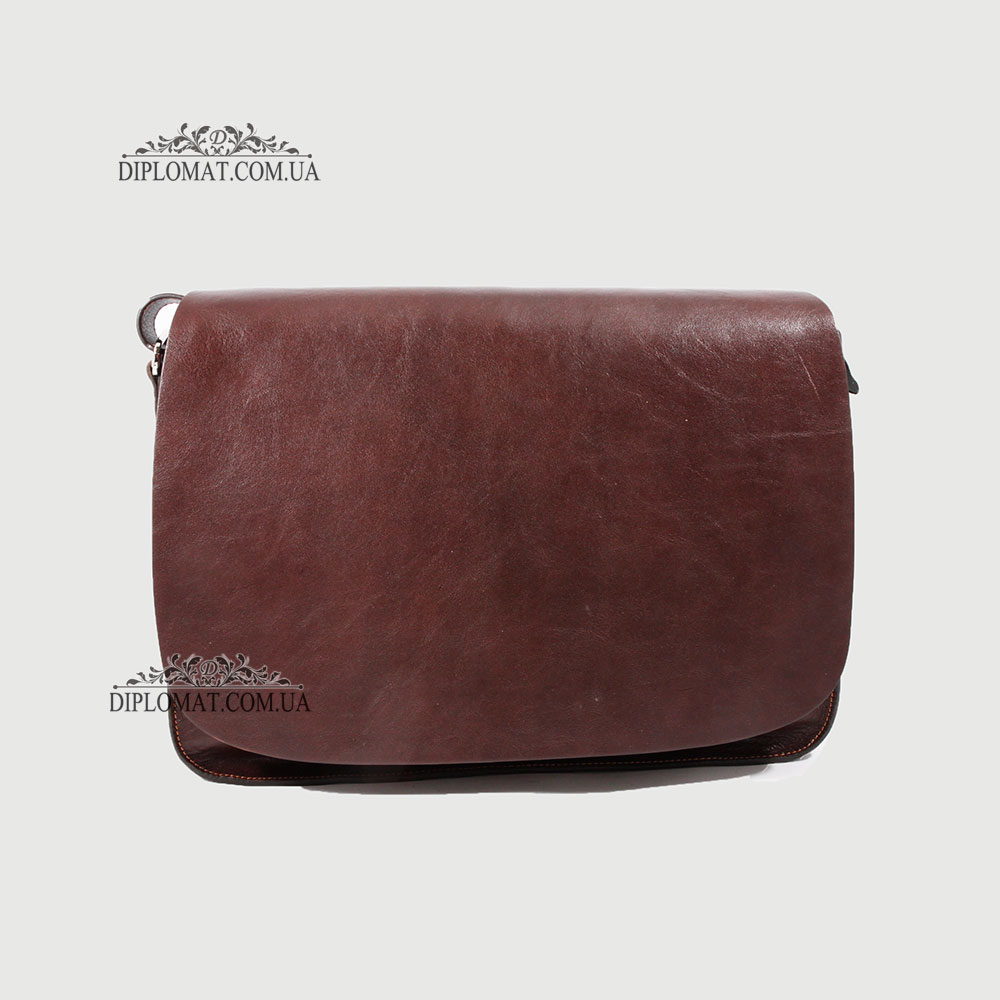 Сумка Мессенджер Кожаная Через плечо BELLINI Capalbio 62  DARK BROWN vegetal Коричневый