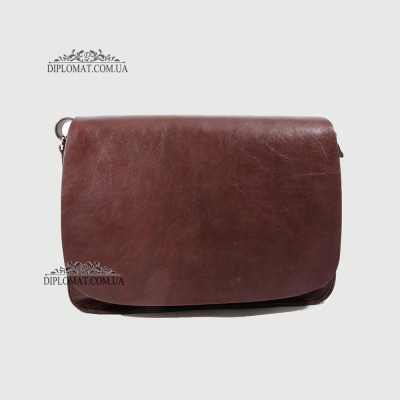 Сумка Мессенджер Кожаная Через плечо BELLINI Capalbio 62  DARK BROWN vegetal Коричневый