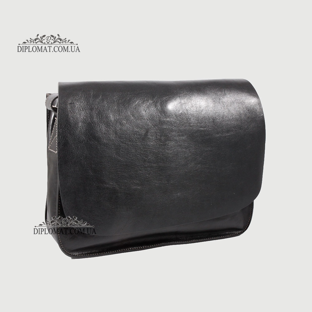 Сумка Мессенджер Кожаная Через плечо BELLINI Capalbio 62  BLACK vegetal Черный