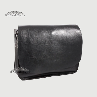 Сумка Мессенджер Кожаная Через плечо BELLINI Capalbio 62  BLACK vegetal Черный