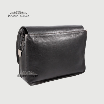 Сумка Мессенджер Кожаная Через плечо BELLINI Capalbio 62  BLACK vegetal Черный