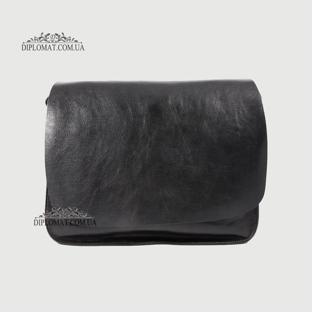 Сумка Мессенджер Кожаная Через плечо BELLINI Capalbio 62  BLACK vegetal Черный