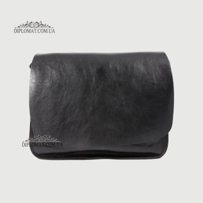 Сумка Мессенджер Кожаная Через плечо BELLINI Capalbio 62  BLACK vegetal Черный
