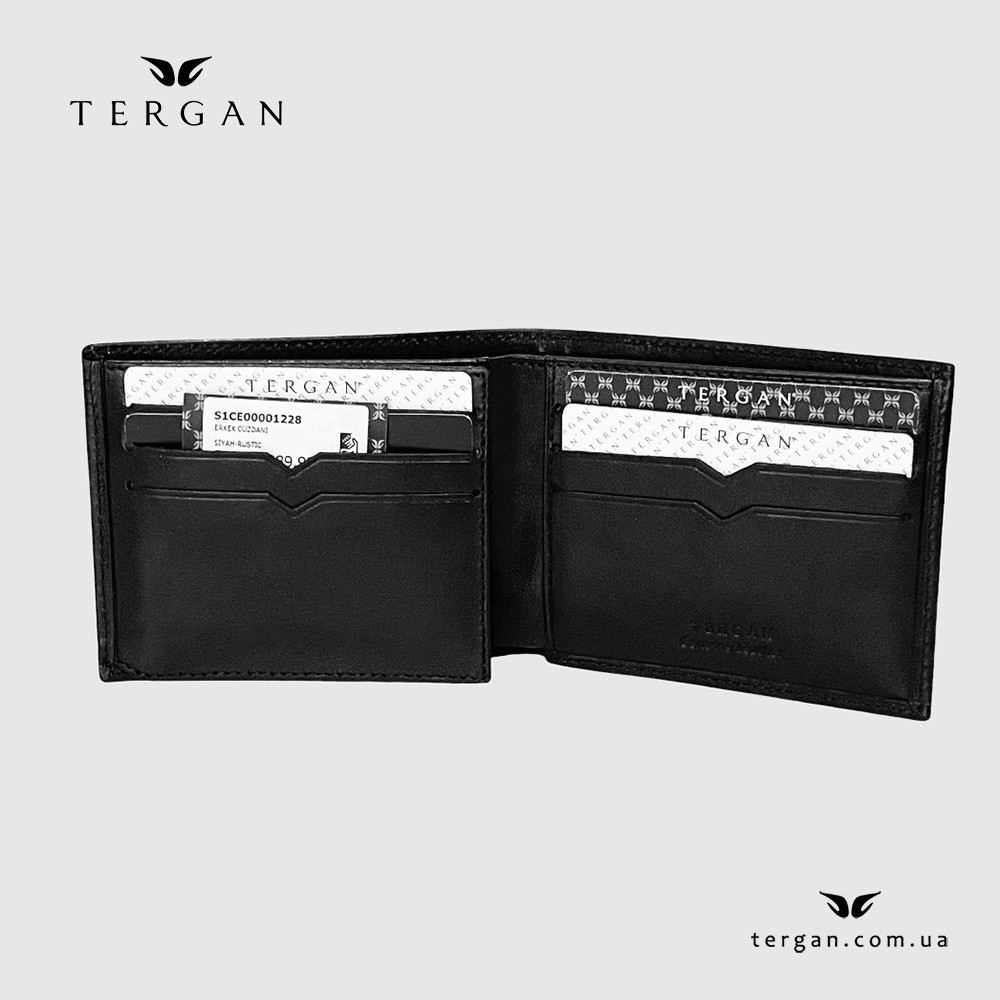 Портмоне мужское TERGAN 1228 Кожаное  SIYAH RUSTIC