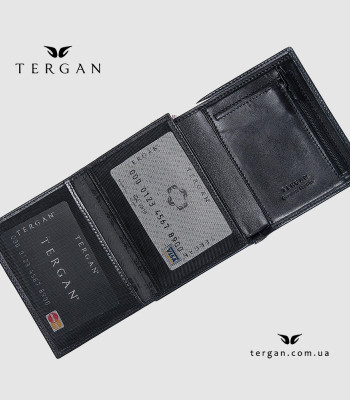Портмоне мужское TERGAN 1430 Кожаное ВертикальноеSIYAH RUSTIC Черный