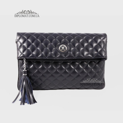 Сумка-Клатч женская Кожаная На цепочке TERGAN 78064   LACIVERT METIS Синяя