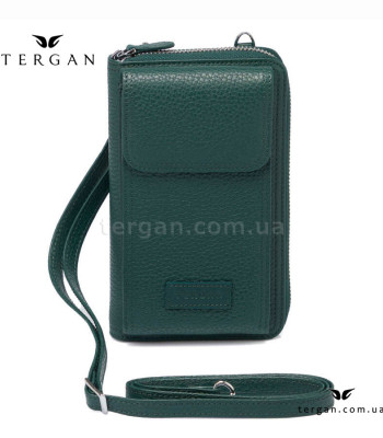 Сумка-клатч с ремнем через плечо Кожаная TERGAN 5810 с отделением для телефона YESIL FLOATER